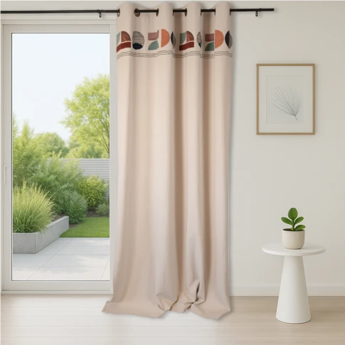 Rideau design en coton lavé