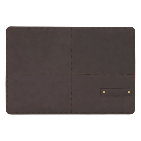 Set de table rectangulaire avec porte-couverts intégré 45 x 30 cm MARRON