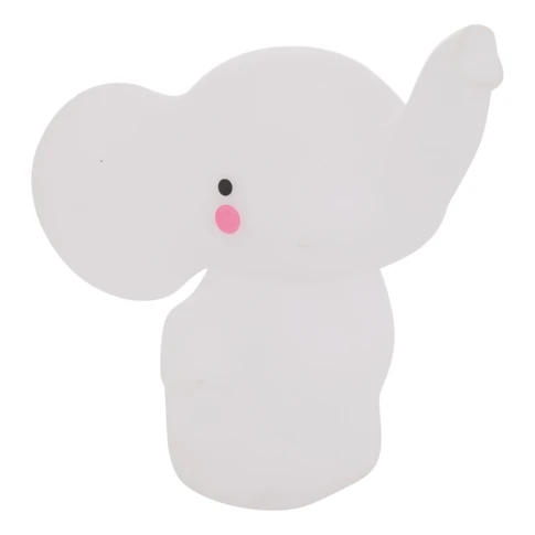 Veilleuse décorative enfant rechargeable en forme d’éléphant 0 cm Blanc