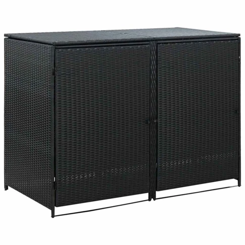 Abri pour poubelles double 0 cm Noir