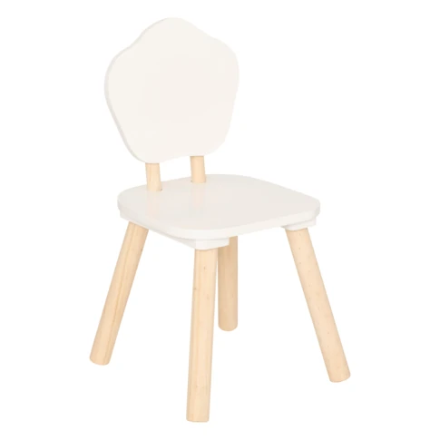 Chaise enfant forme organique 23 x 23 x 47 cm Blanc