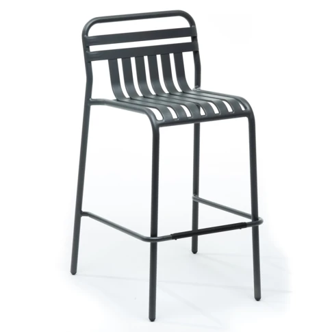 Tabouret extérieur haut avec dossier  0 cm Gris anthracite