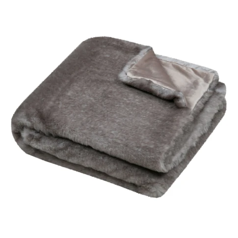 Plaid en fausse fourrure douce
