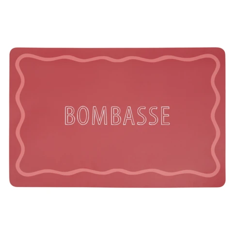 Set de table rectangulaire avec inscription Bichette 45 x 30 cm Rose