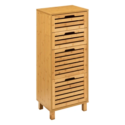 Mueble de bambú con 4 cajones