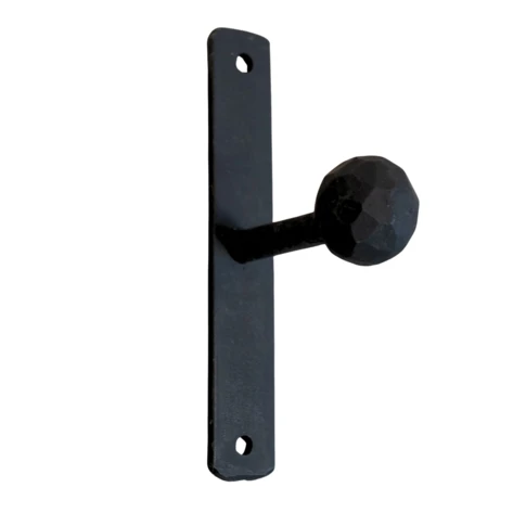 Petite patère murale droite métal noir et boule 10 x 2 x 12 cm Noir