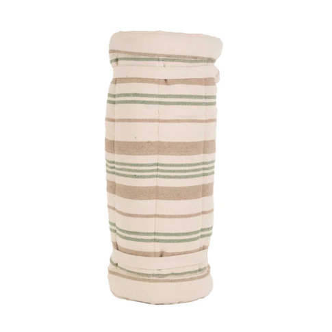 Matelas bain de soleil matelassé à rayures 65 x 200 cm Vert Olive