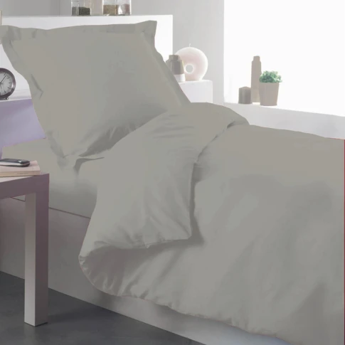 Housse de traversin percale 86 x 140 cm unie - Naturel - 86x140 cm -  Percale de coton