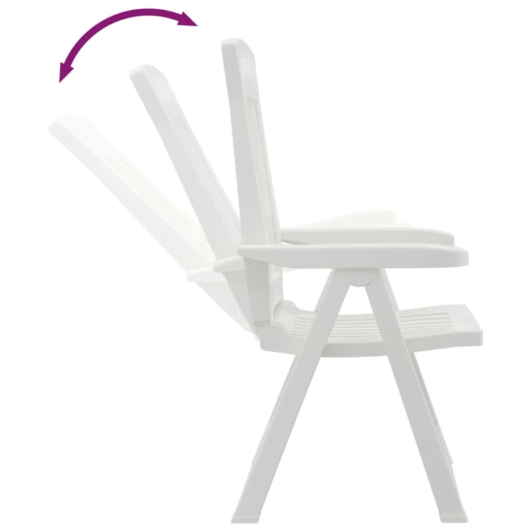 Lot de 2 chaises de jardin inclinables pliantes