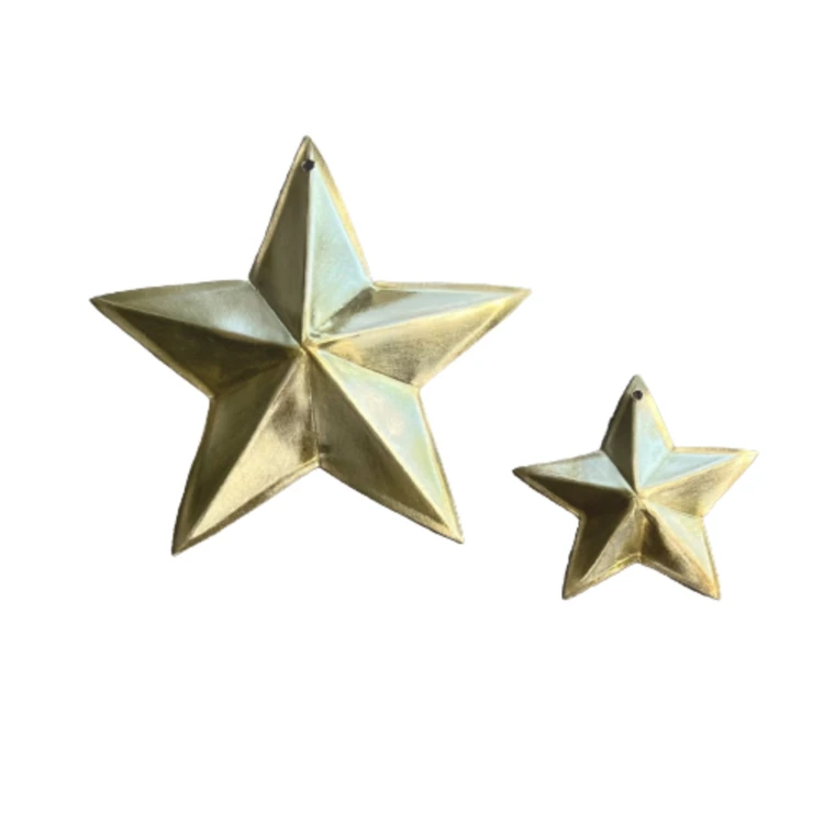 Decoración de pared estrella latón