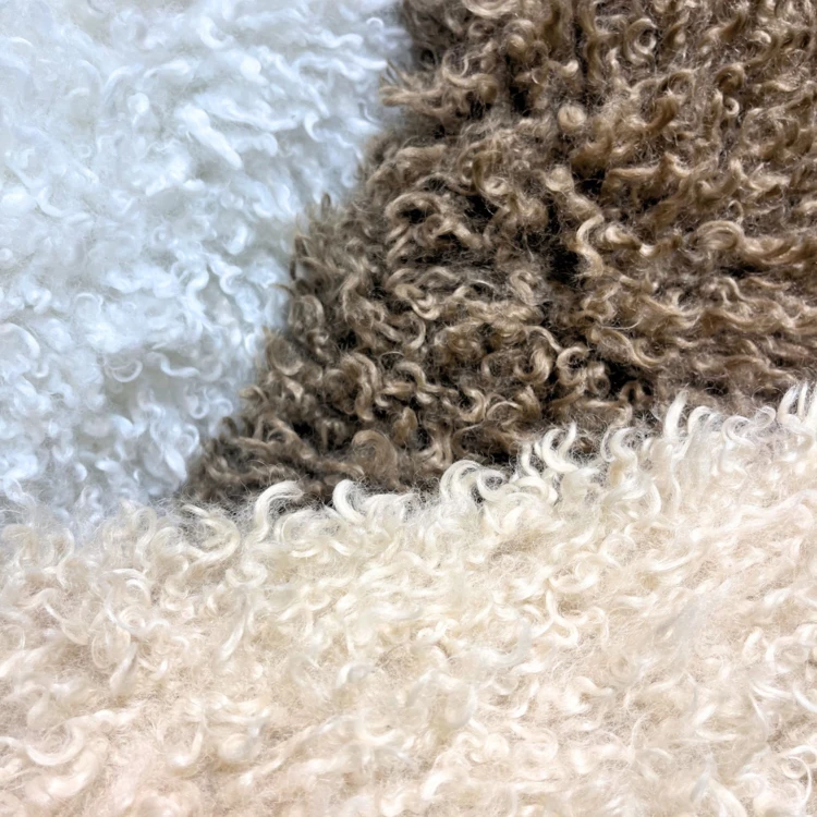 Alfombra de piel de animal de peluche bouclé