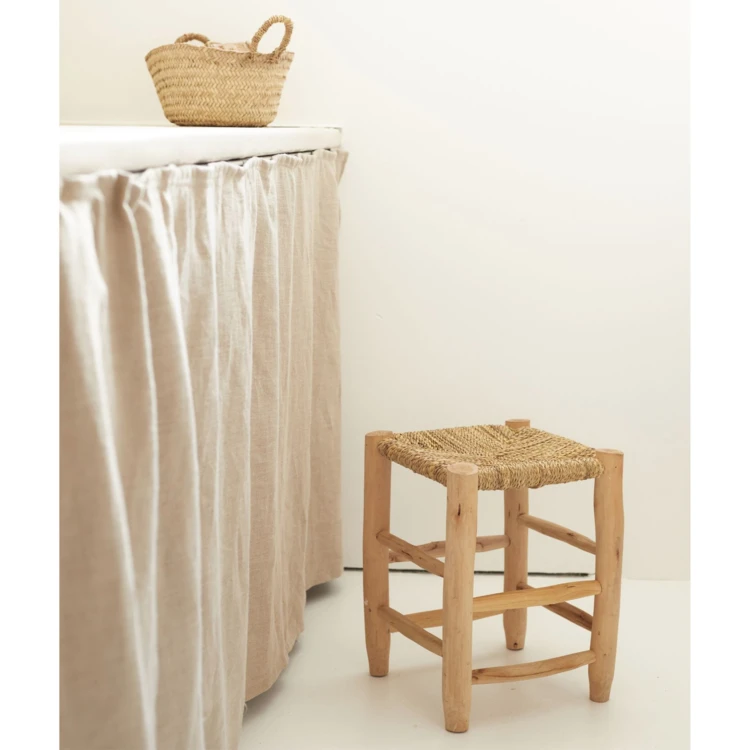 Marokkanischer Hocker aus Lorbeerholz