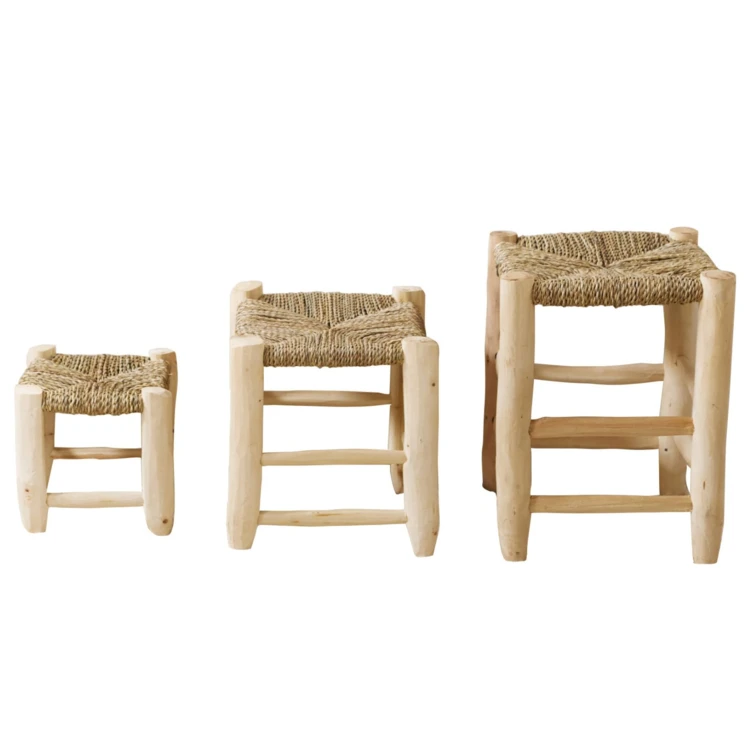 Marokkanischer Hocker aus Lorbeerholz