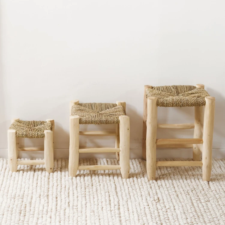 Marokkanischer Hocker aus Lorbeerholz