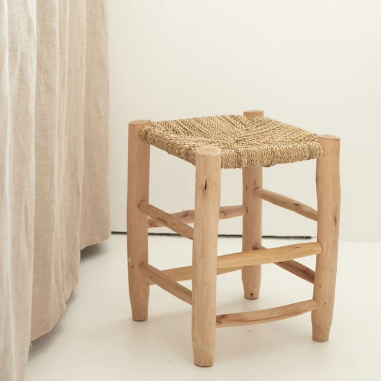 Marokkanischer Hocker aus Lorbeerholz