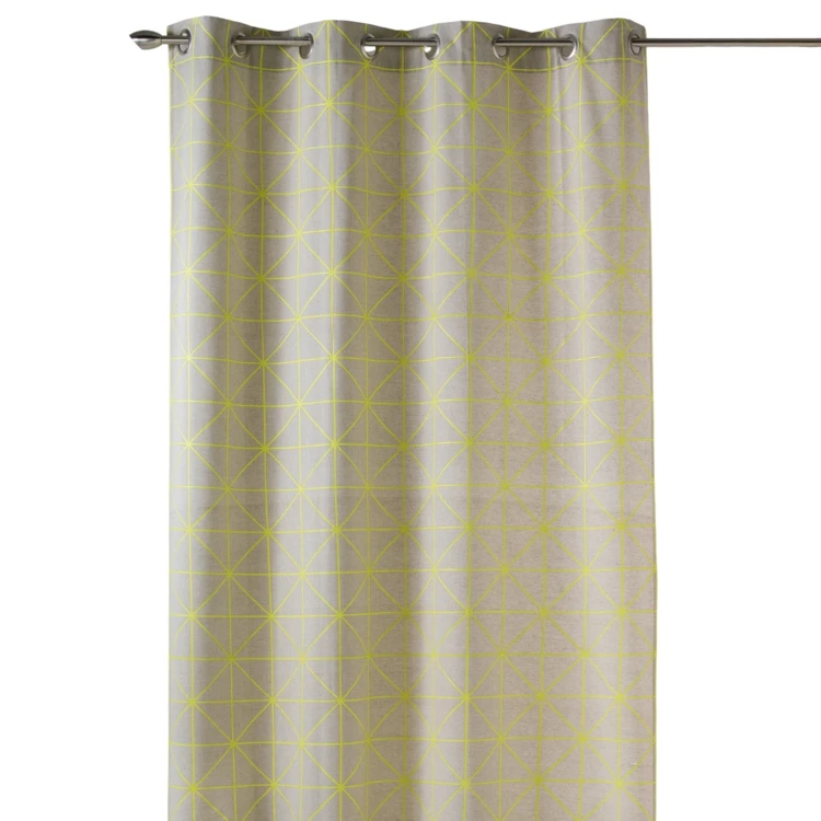 Cortina en Tela de Algodón Estampado de Diseño