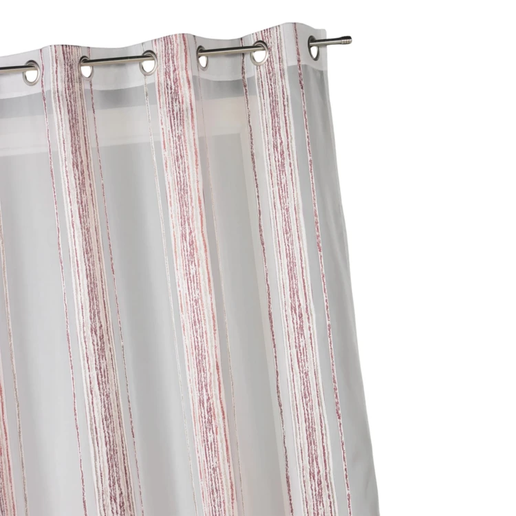 Voilage en jacquard à fines rayures verticales