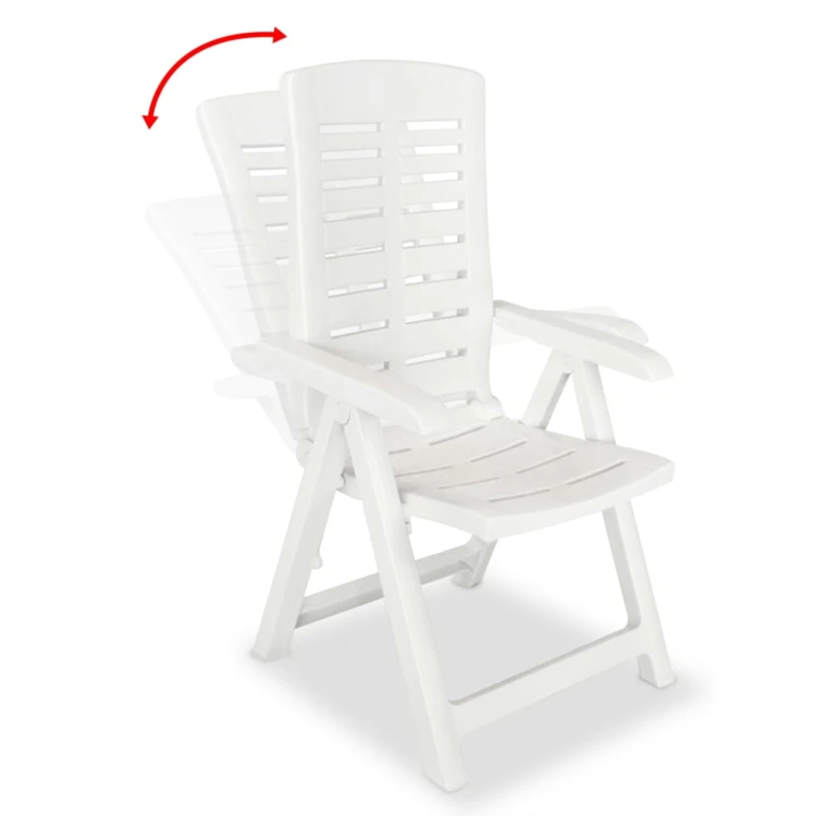 Lot de 2 chaises de jardin inclinables pliables