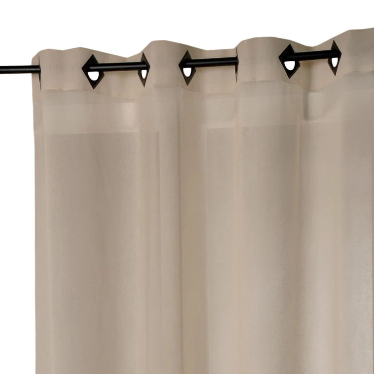 Voilage en Etamine Légère Unie à Oeillets Carrés