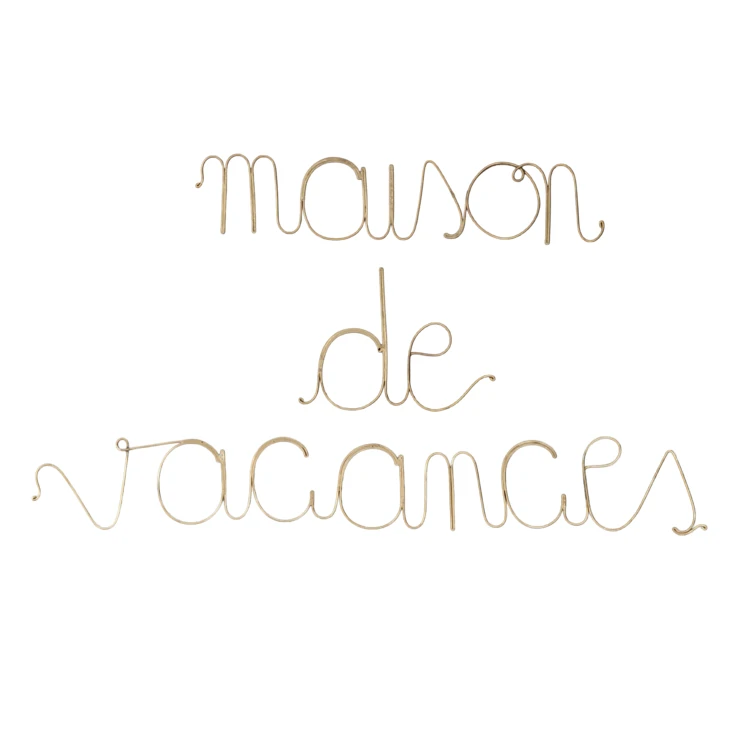 Mot fil de laiton "MAISON DE VACANCES"