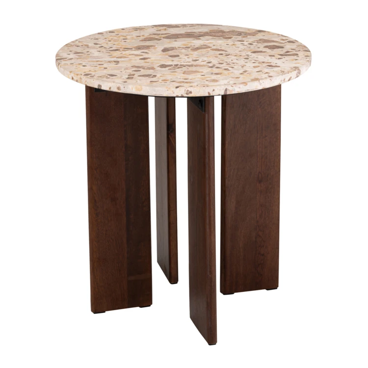 Table d’appoint ronde en pierre