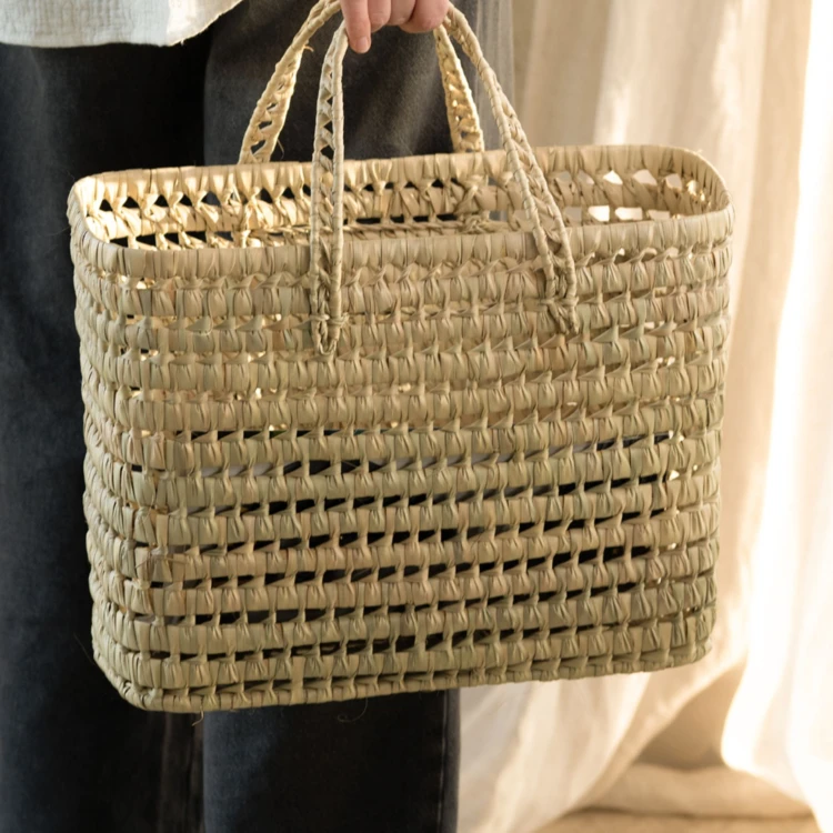 Panier cabas feuilles de palmier