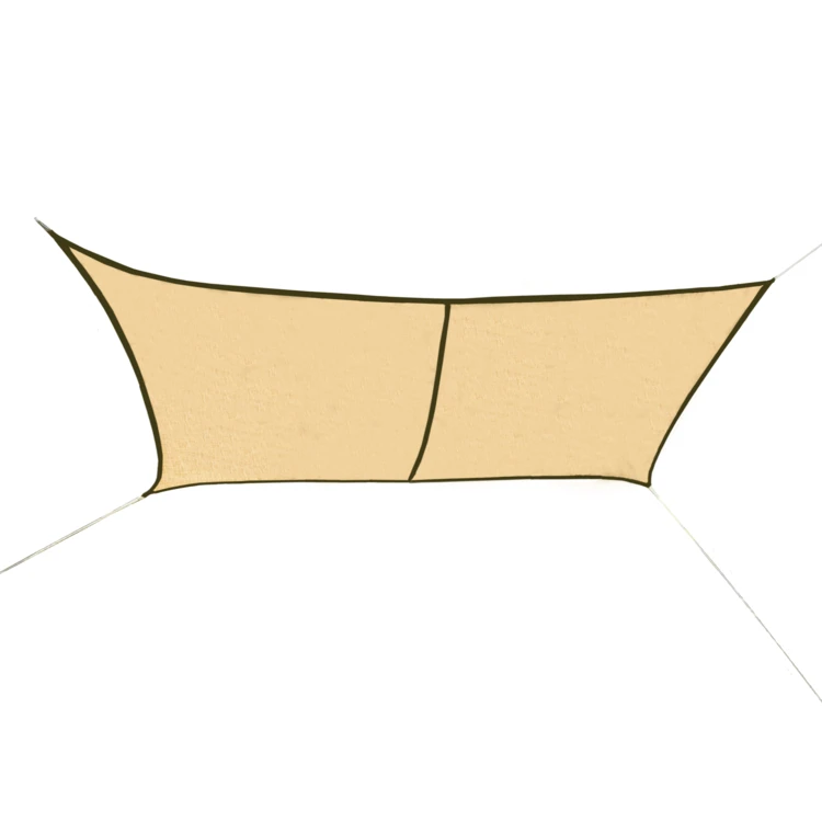 Voile d’ombrage rectangulaire en jute