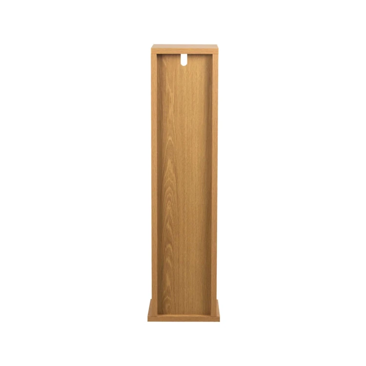 Meuble dérouleur papier WC avec rangement et porte rainurée