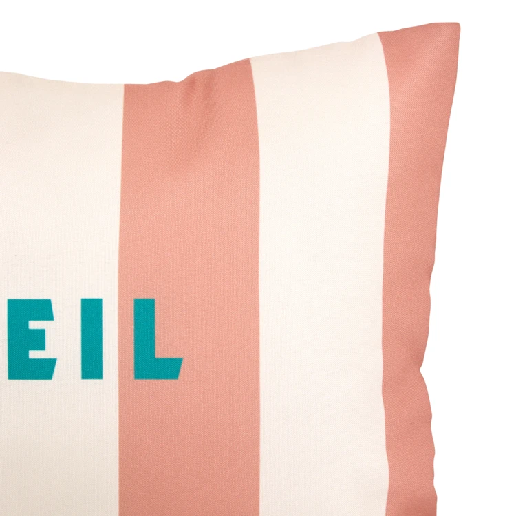 Coussin extérieur rayé "Le soleil"