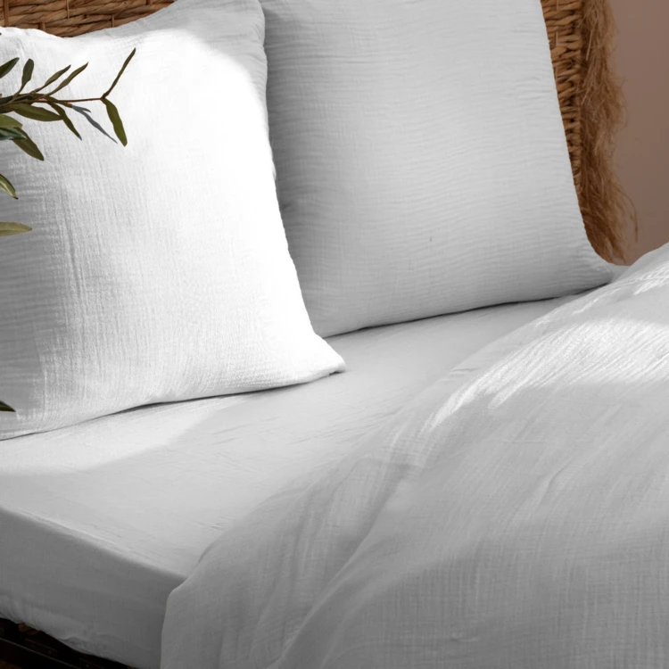 Drap housse en gaze de coton