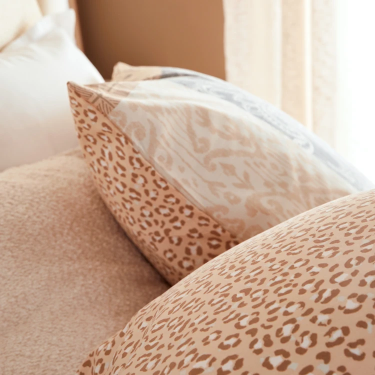 Juego de cama reversible de algodón con estampado patchwork