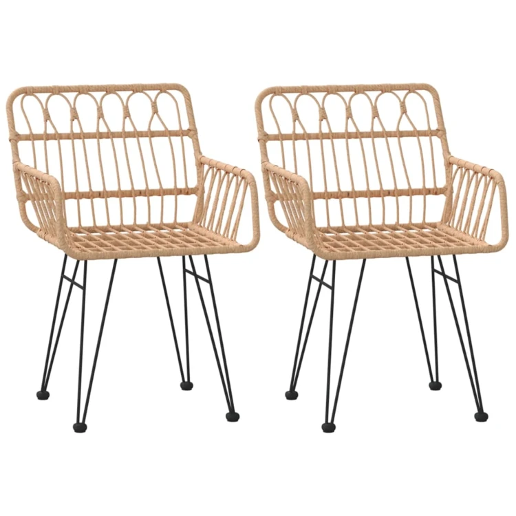 Lot de 2 chaises de jardin avec accoudoirs