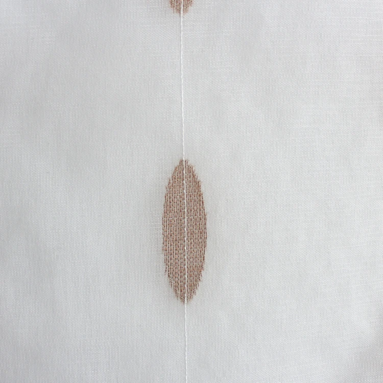 Paire de petits vitrages jacquard motif ovale