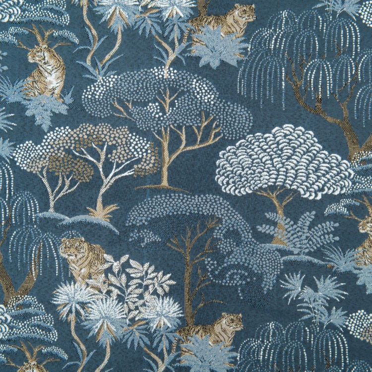 Verdunkelnder Jacquard-Vorhang mit japanisierendem Tigermuster, elegant und exotisch