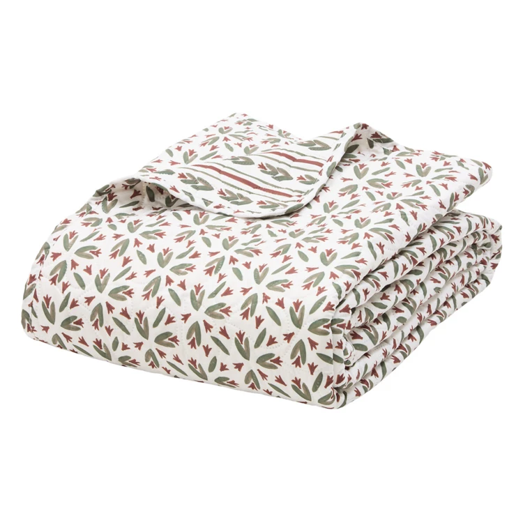 Cobre-cama estampado reversível