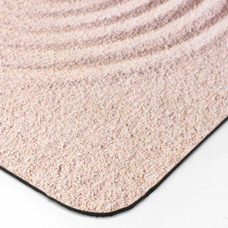 Tapis de bain ultra-absorbant imprimé sable antidérapant