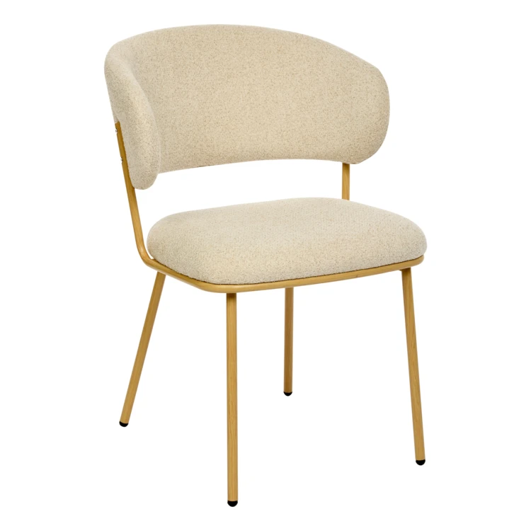 Sillón de comedor de chenilla