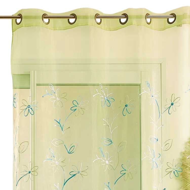 Voilage Organza Brodé fil satiné