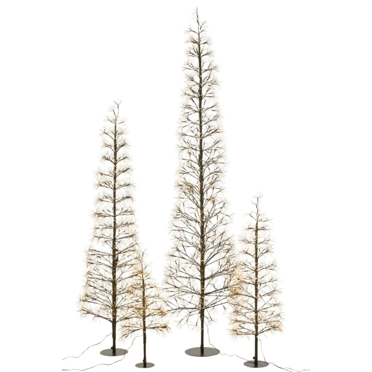 ARBRE LED LUMIÈRES BLANC CHAUD FER NOIR EXTRA LARGE