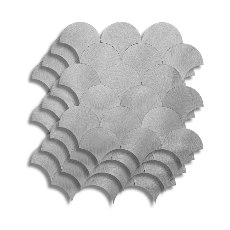 Crédence adhésive murale 3D effet écailles 4 pièces