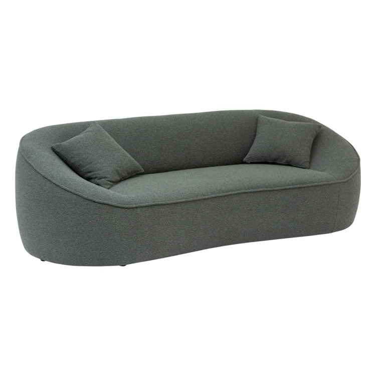 Festes 3-Sitzer-Sofa aus Bouclé in organischem Design