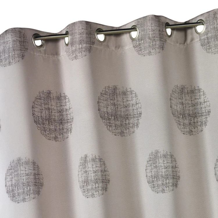 Rideau jacquard imprimé rond chiné