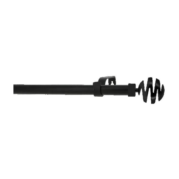 Kit tringle à rideaux extensible avec embouts spirales D19-16mm