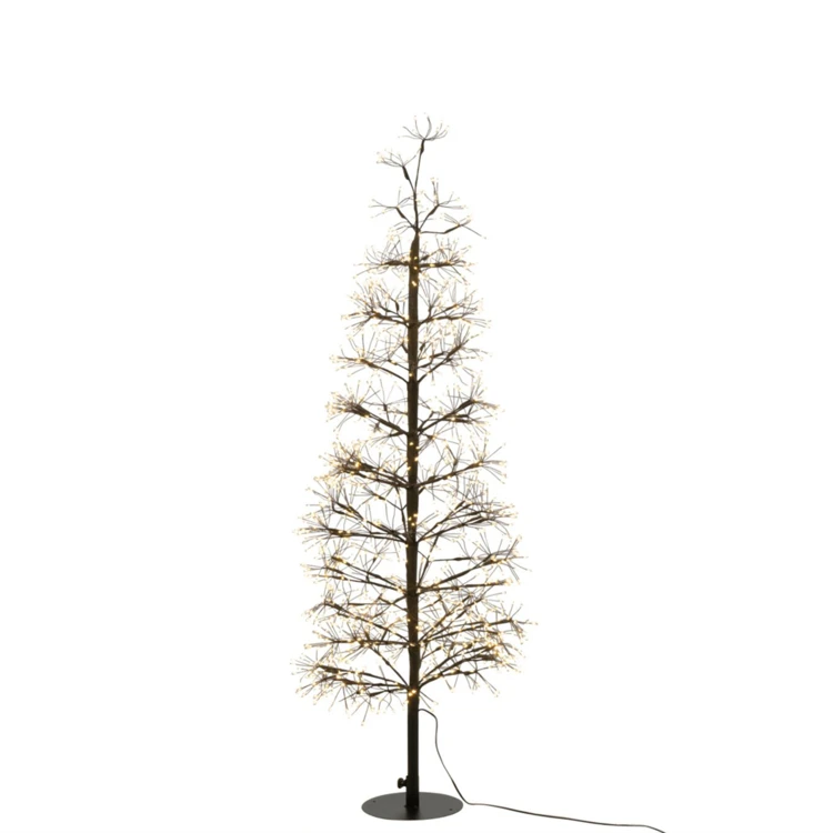 ARBRE LED LUMIÈRES BLANC CHAUD FER NOIR EXTRA LARGE