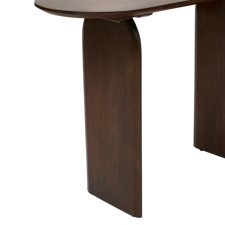Consola de madera de mango con acabado texturizado