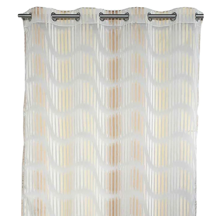 Voile jacquard con strisce verticali ondulate