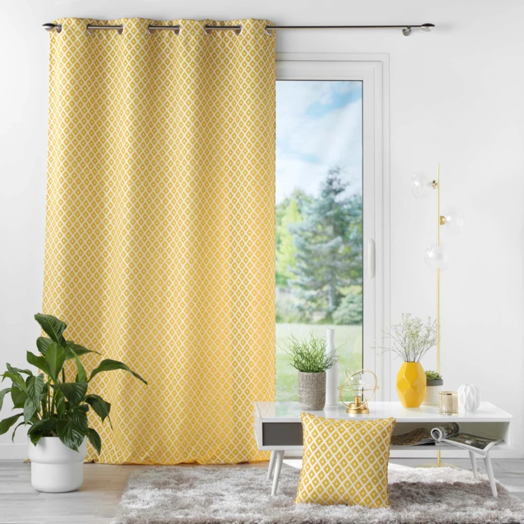 Rideau Jacquard motif losange