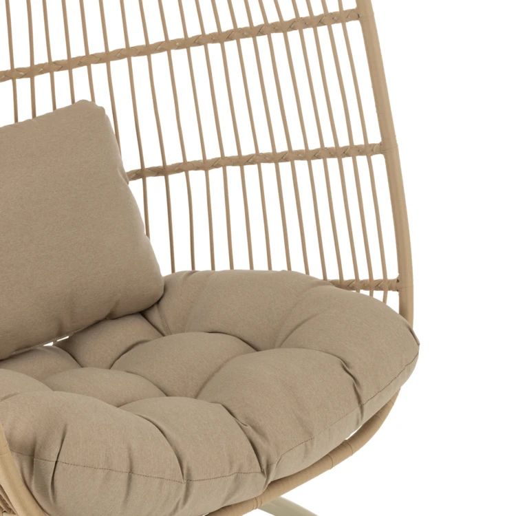 Fauteuil suspendu acier et corde