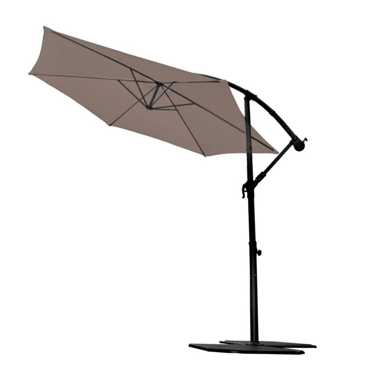 Parasol Ø 3 m Mat Déporté à Manivelle