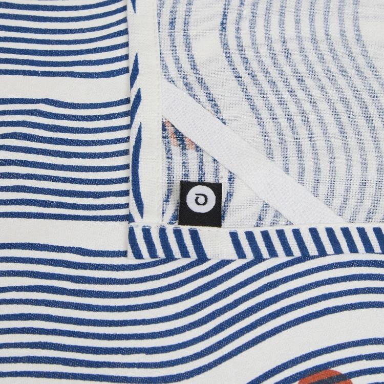 Conjunto de 3 panos de cozinha de algodão estampado